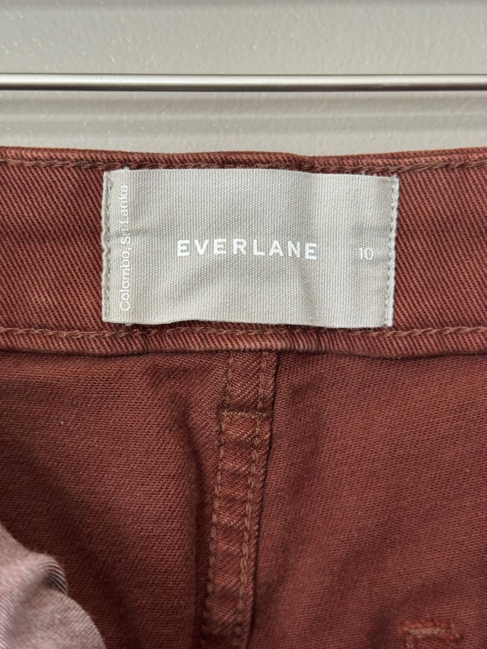 Everlane Rust Cotton Utility Barrel Pant - Picture 3 of 4